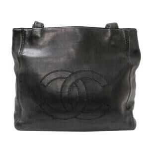 CHANEL | Vintage Karl Lagerfeld Era | CC Logo Lambskin Tote | COA